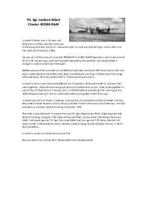 A preview of a PDF biography for Chester, Lambert Albert